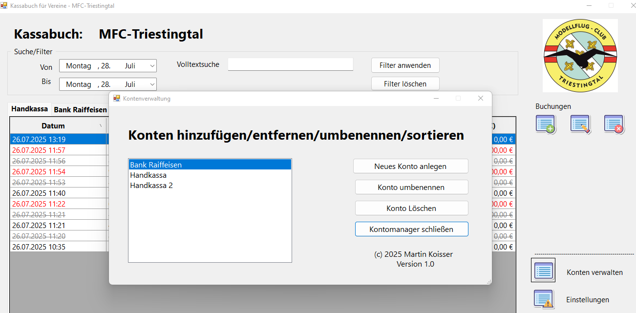 Erstellung eines Monatsberichts